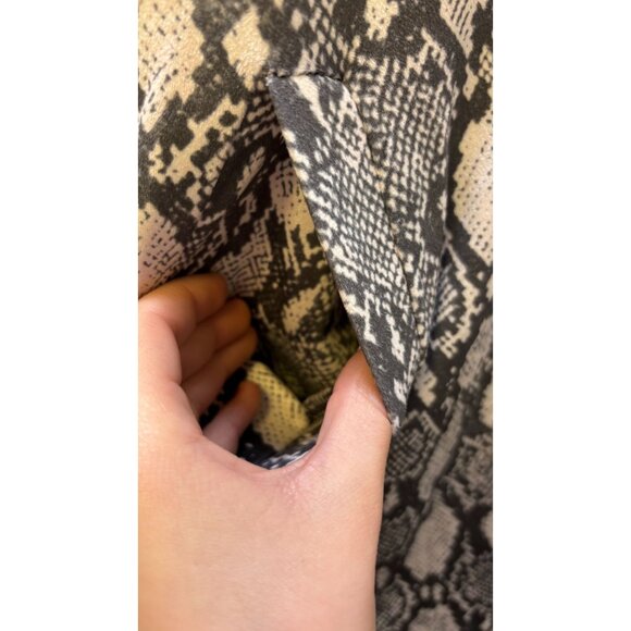 NWT Tyler Boe Snake Print Dress Gray Cowl Neck M - Picture 6 of 8